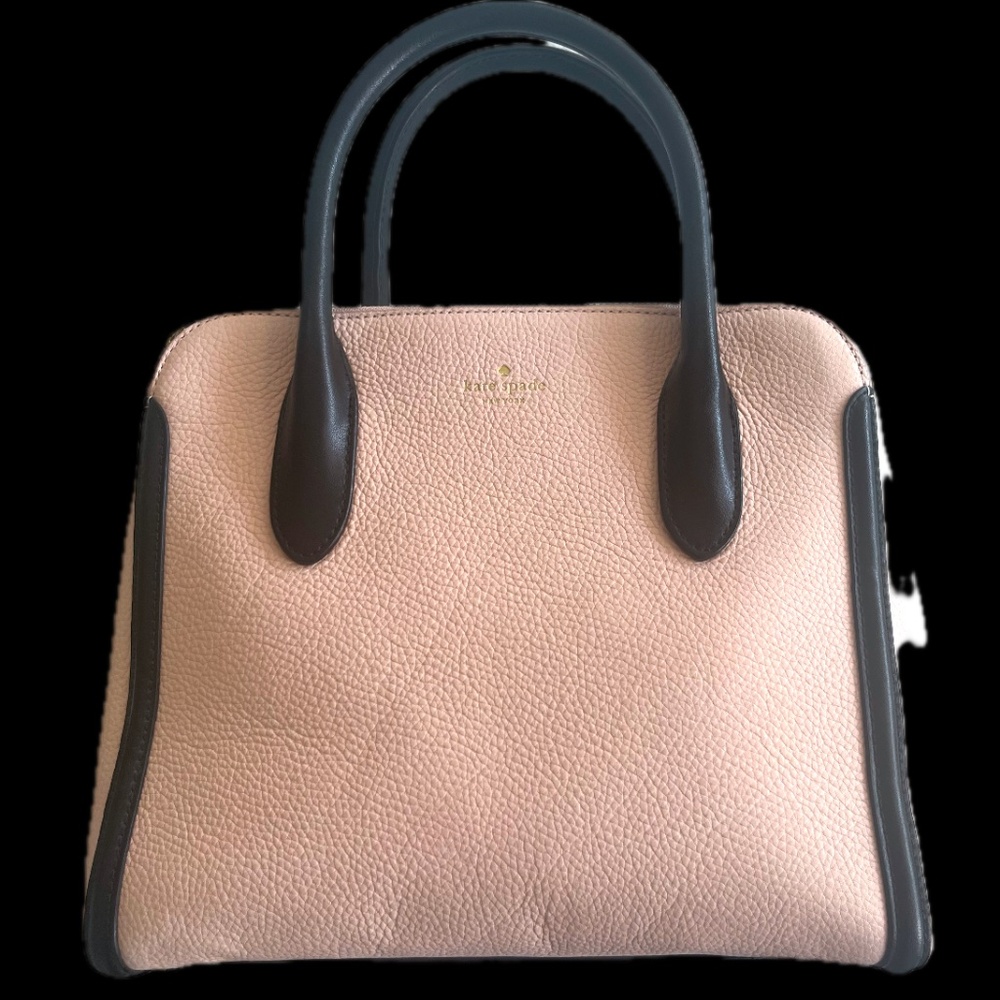 KATE SPADE BAG Pink w/ Black Handles and Edges. No damage inside or out.